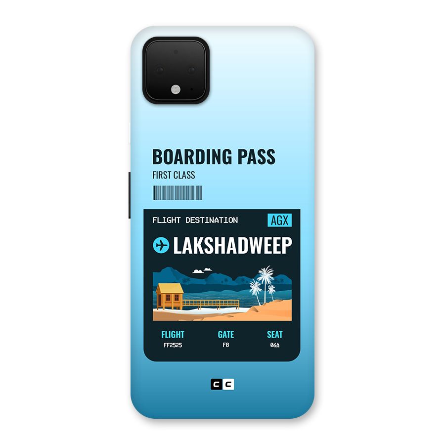 Lakshadweep Boarding Pass Back Case for Google Pixel 4 XL