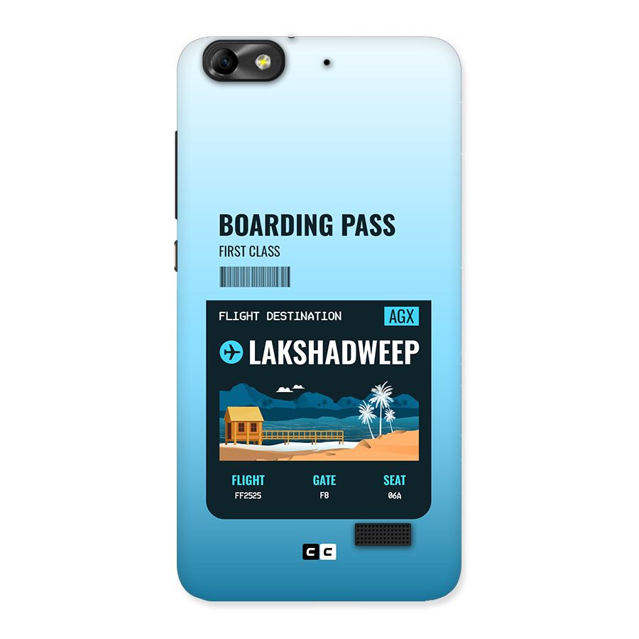 Lakshadweep Boarding Pass Back Case for Honor 4C