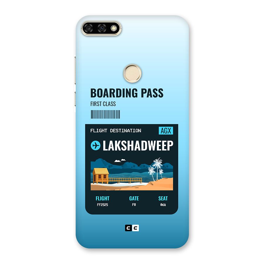 Lakshadweep Boarding Pass Back Case for Honor 7A