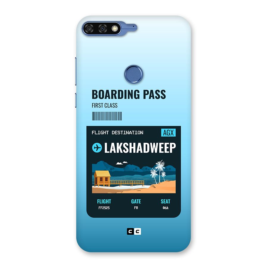 Lakshadweep Boarding Pass Back Case for Honor 7C