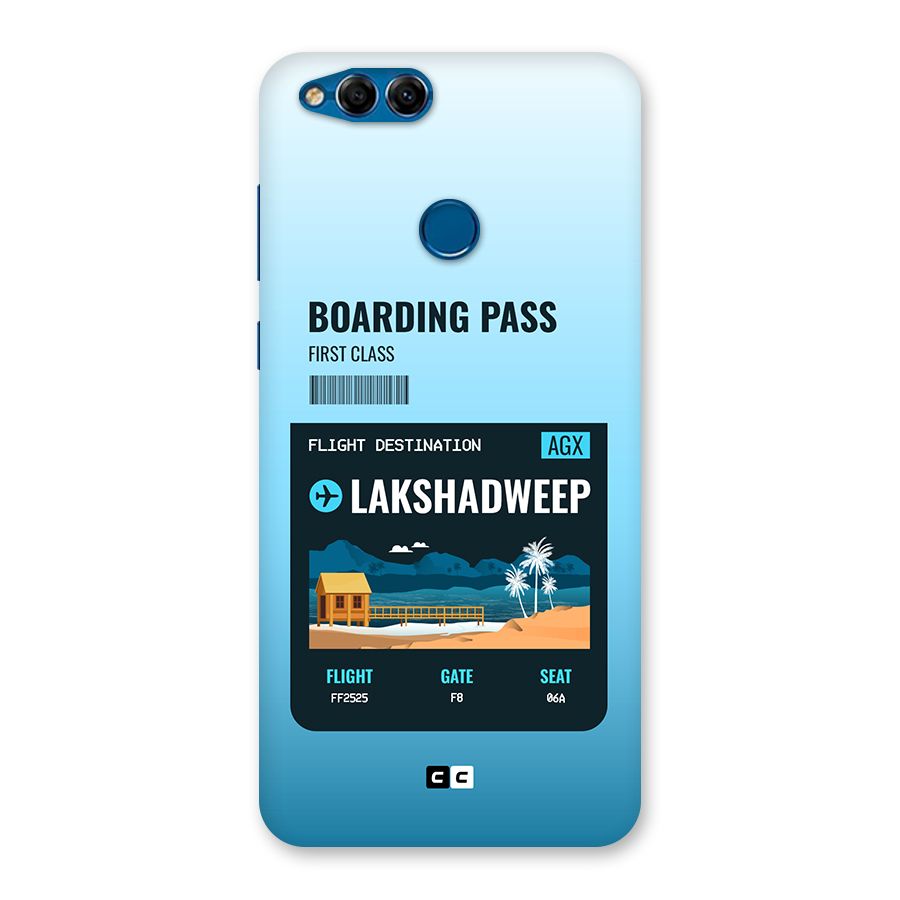 Lakshadweep Boarding Pass Back Case for Honor 7X