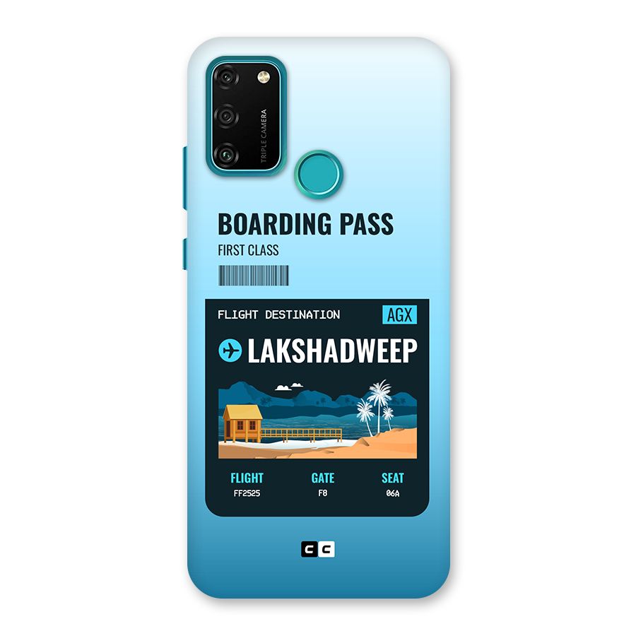 Lakshadweep Boarding Pass Back Case for Honor 9A
