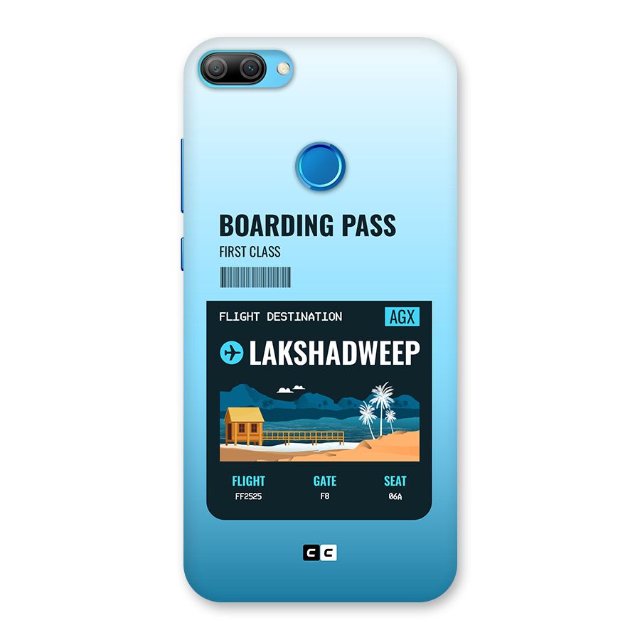 Lakshadweep Boarding Pass Back Case for Honor 9N