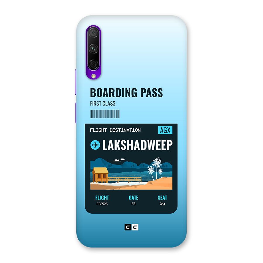 Lakshadweep Boarding Pass Back Case for Honor 9X Pro
