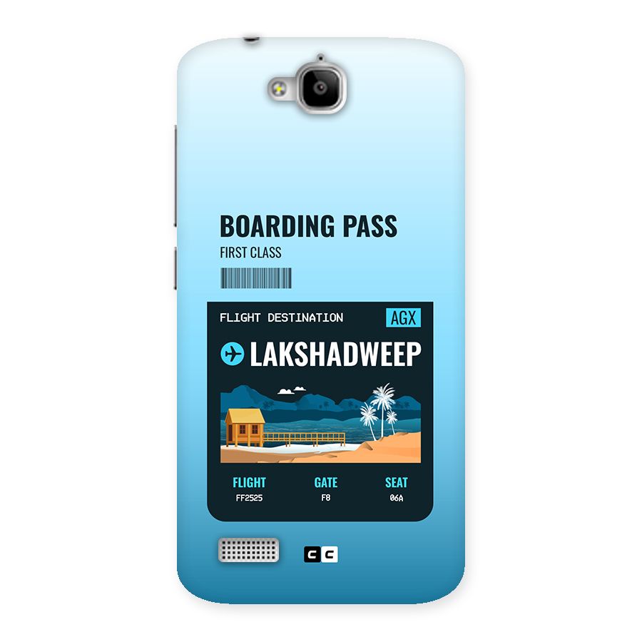 Lakshadweep Boarding Pass Back Case for Honor Holly