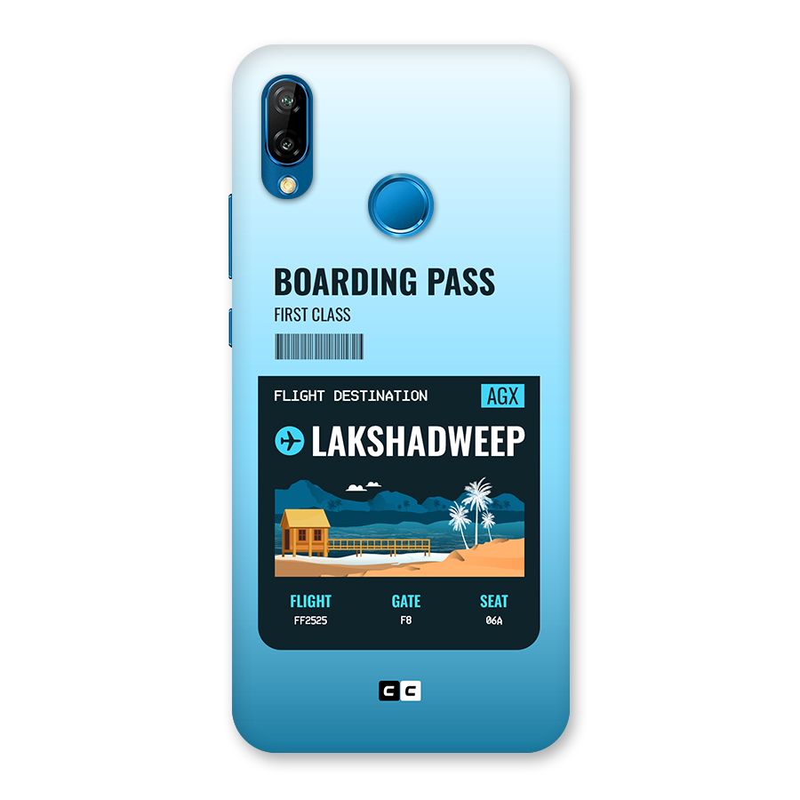 Lakshadweep Boarding Pass Back Case for Huawei P20 Lite