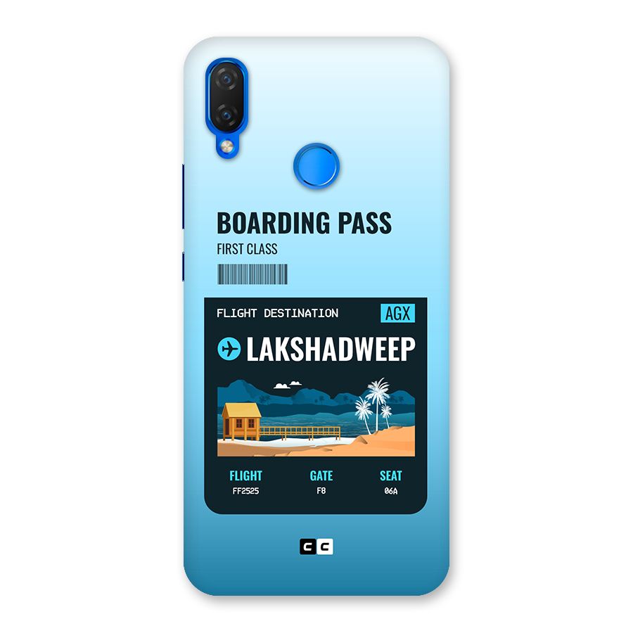 Lakshadweep Boarding Pass Back Case for Huawei P Smart Plus