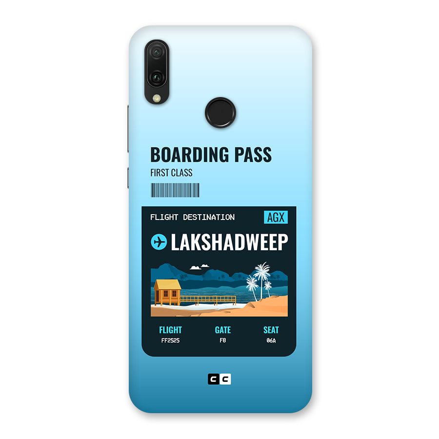 Lakshadweep Boarding Pass Back Case for Huawei Y9 (2019)