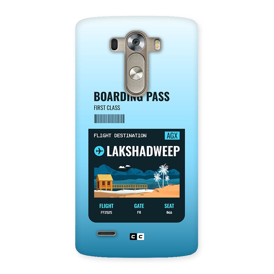 Lakshadweep Boarding Pass Back Case for LG G3