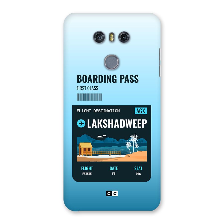 Lakshadweep Boarding Pass Back Case for LG G6