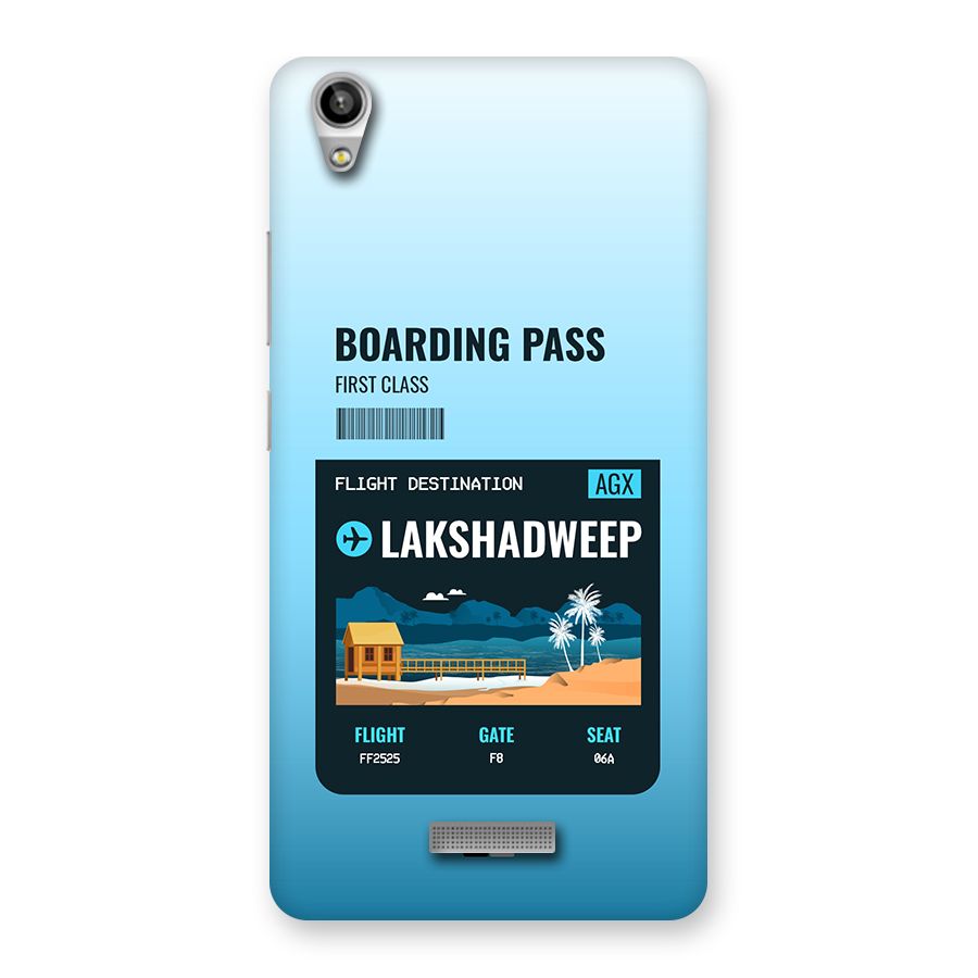 Lakshadweep Boarding Pass Back Case for Lava Pixel V1