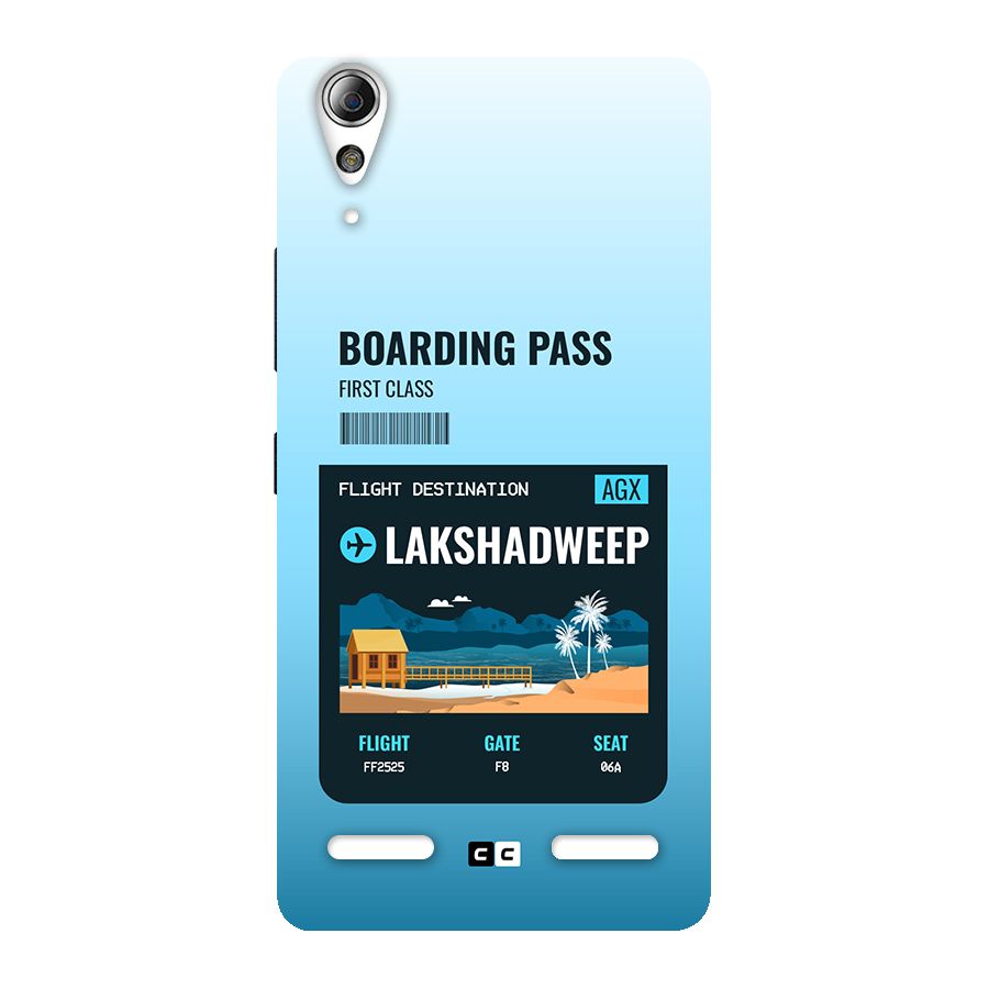 Lakshadweep Boarding Pass Back Case for Lenovo A6000 Plus