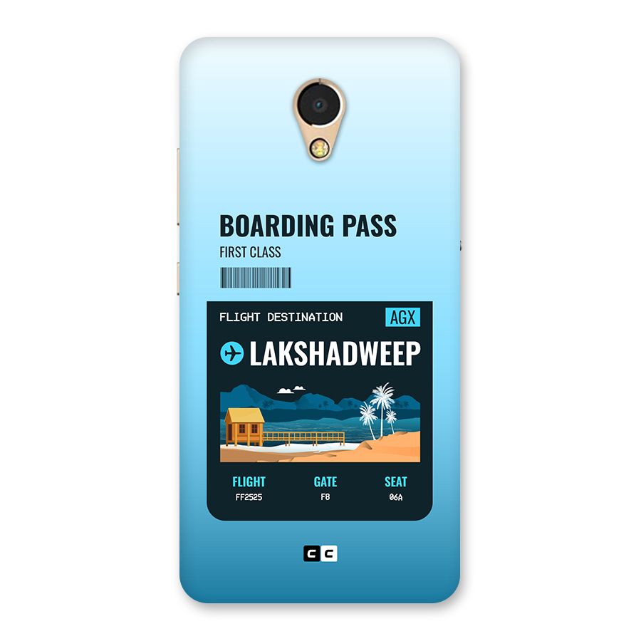 Lakshadweep Boarding Pass Back Case for Lenovo P2