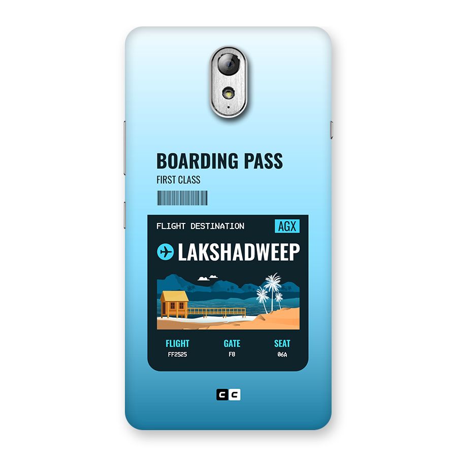 Lakshadweep Boarding Pass Back Case for Lenovo Vibe P1M