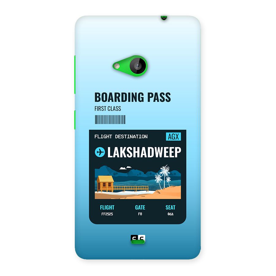 Lakshadweep Boarding Pass Back Case for Lumia 535