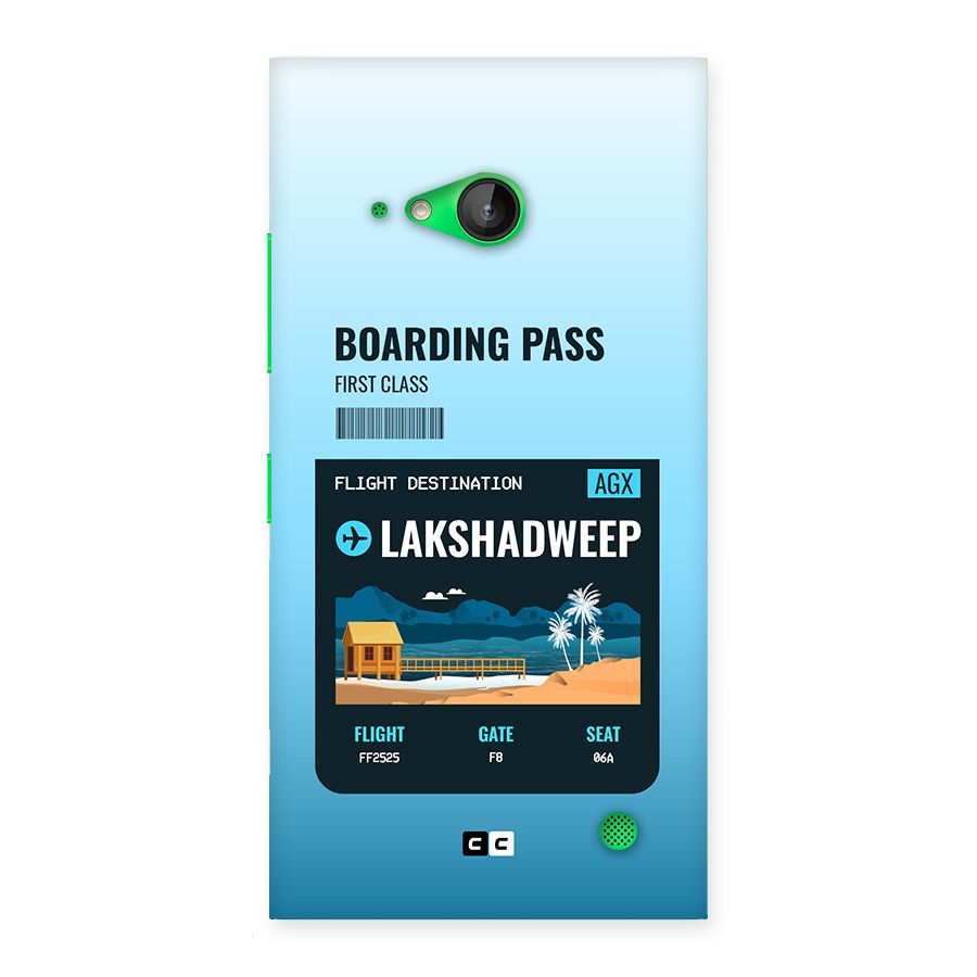 Lakshadweep Boarding Pass Back Case for Lumia 730
