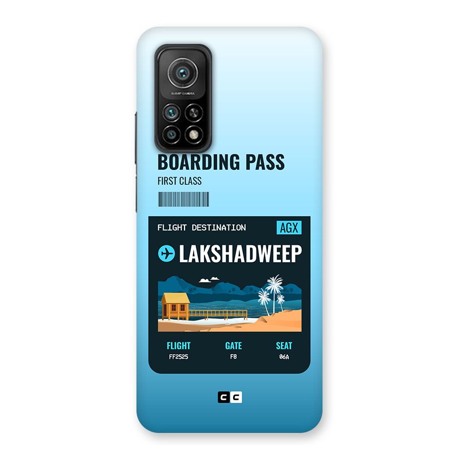 Lakshadweep Boarding Pass Back Case for Mi 10T Pro 5G