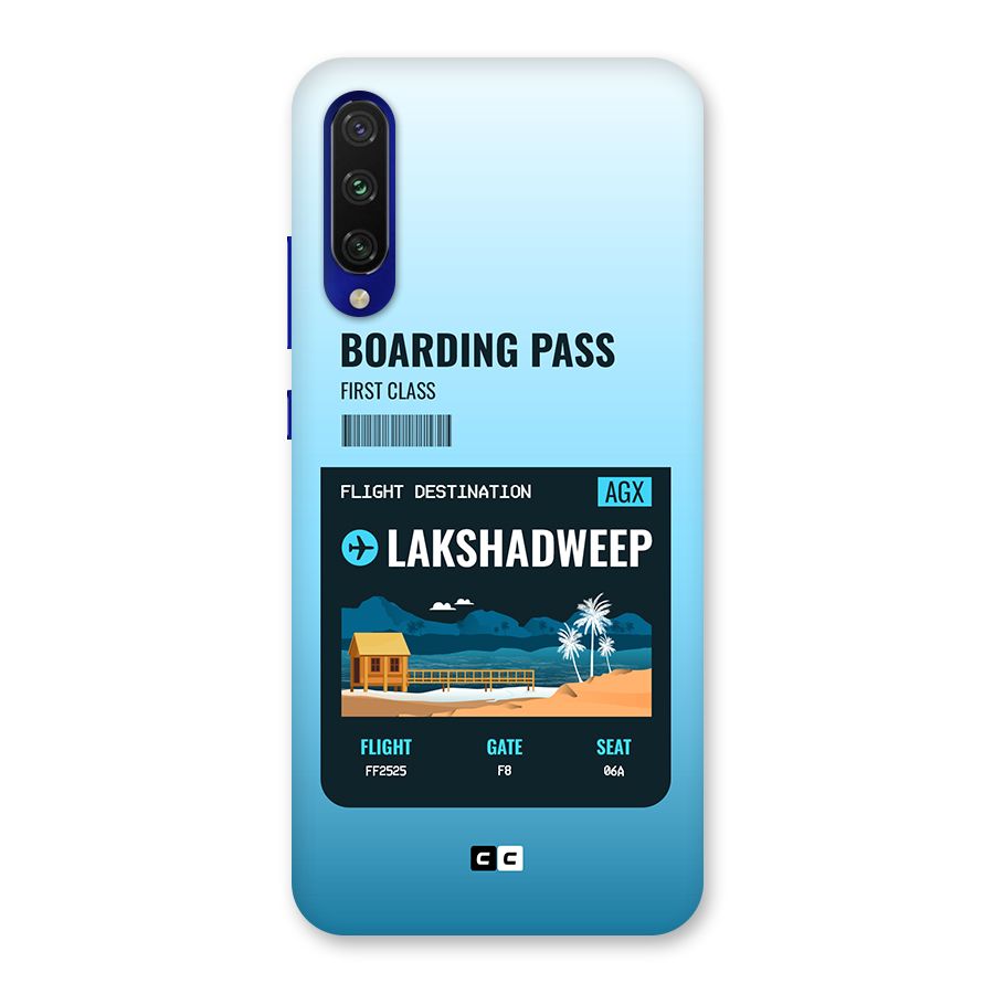 Lakshadweep Boarding Pass Back Case for Mi A3