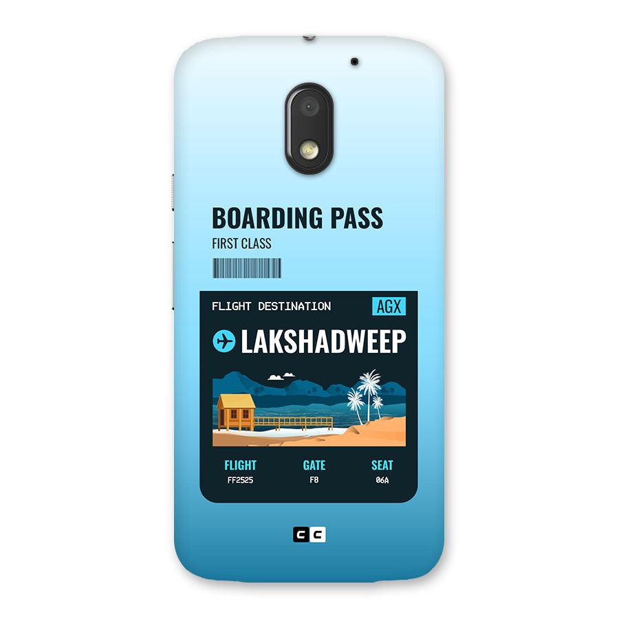 Lakshadweep Boarding Pass Back Case for Moto E3 Power