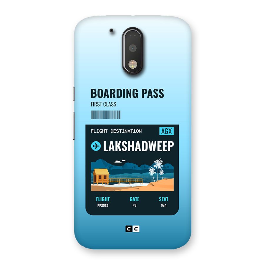 Lakshadweep Boarding Pass Back Case for Moto G4