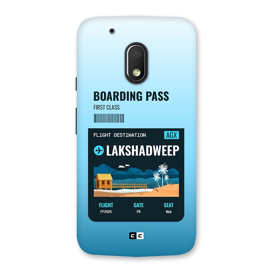 Lakshadweep Boarding Pass Back Case for Moto G4 Play