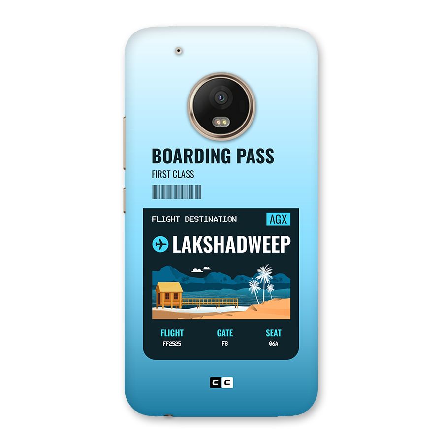 Lakshadweep Boarding Pass Back Case for Moto G5 Plus