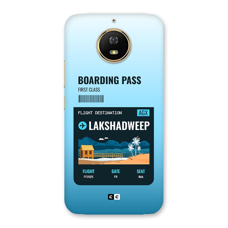 Lakshadweep Boarding Pass Back Case for Moto G5s