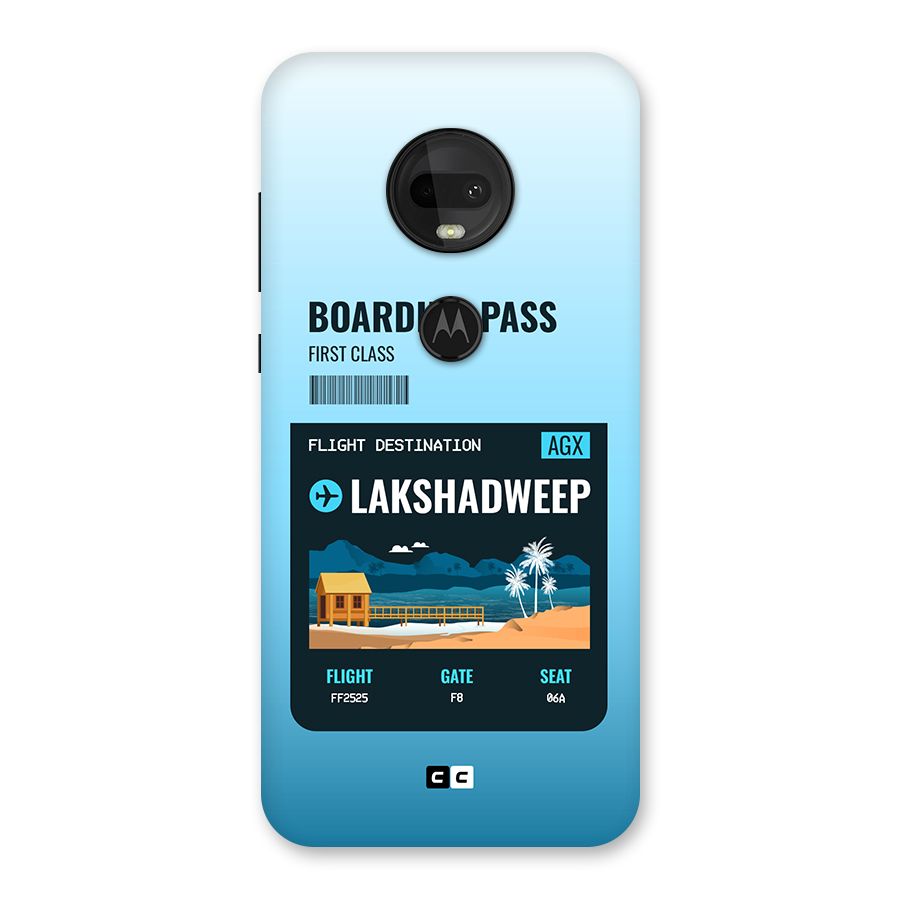 Lakshadweep Boarding Pass Back Case for Moto G7