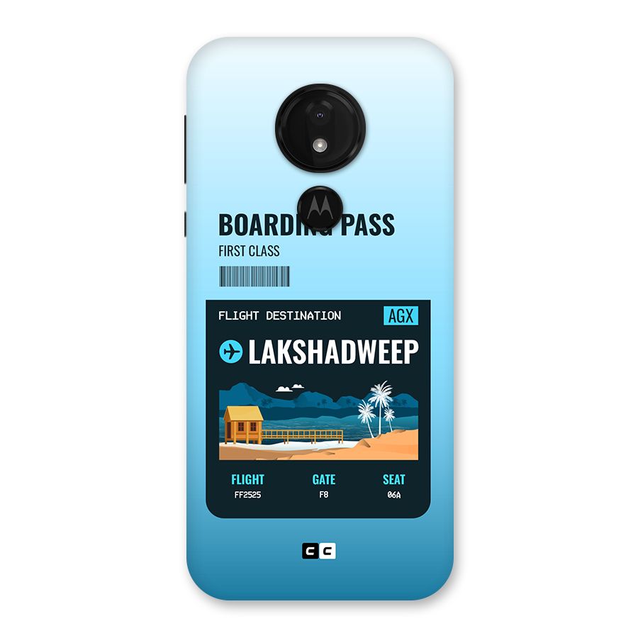 Lakshadweep Boarding Pass Back Case for Moto G7 Power