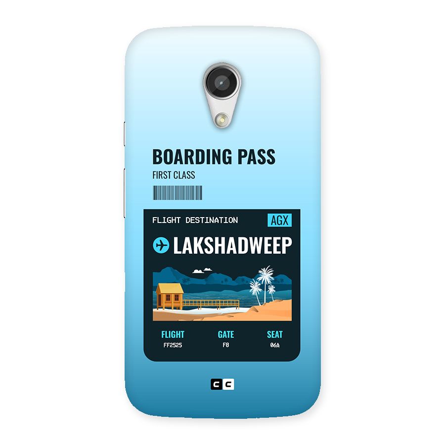 Lakshadweep Boarding Pass Back Case for Moto G 2nd Gen