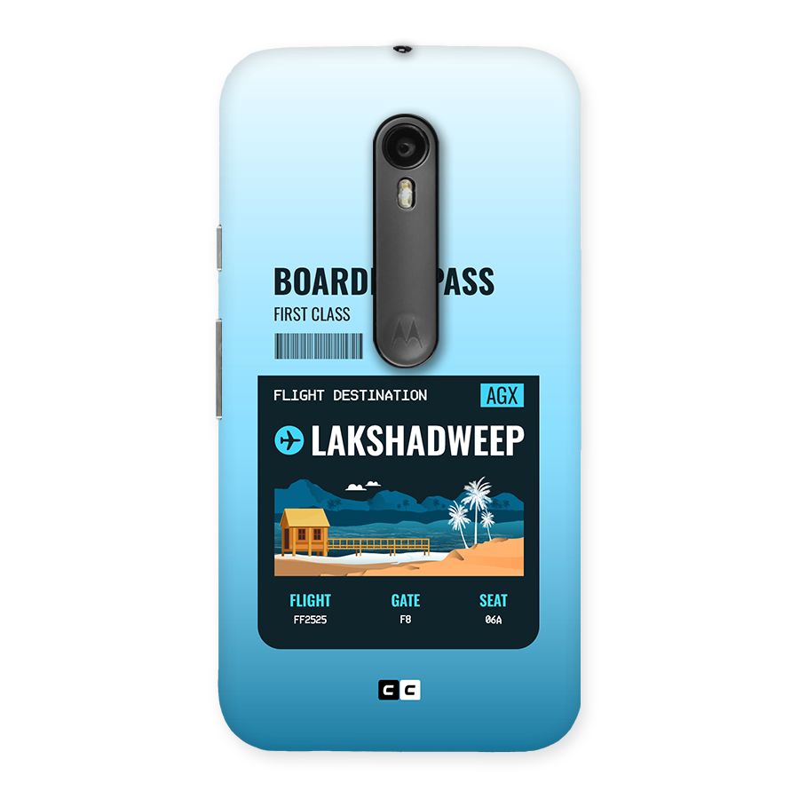 Lakshadweep Boarding Pass Back Case for Moto G Turbo