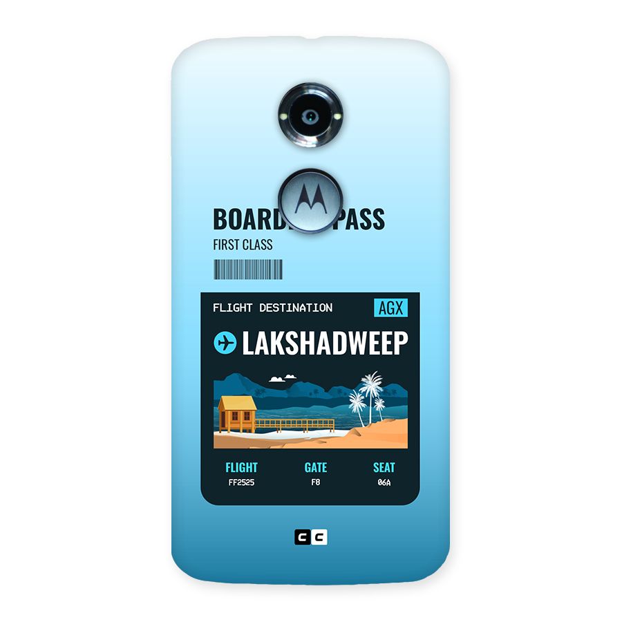 Lakshadweep Boarding Pass Back Case for Moto X2