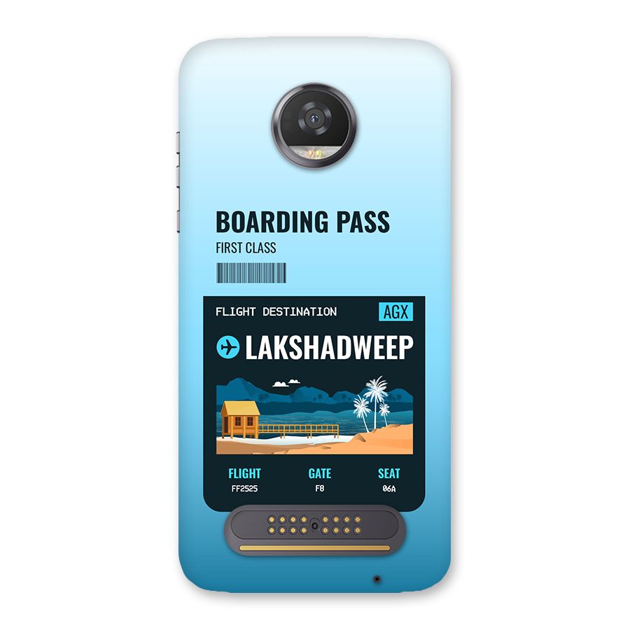 Lakshadweep Boarding Pass Back Case for Moto Z2 Play