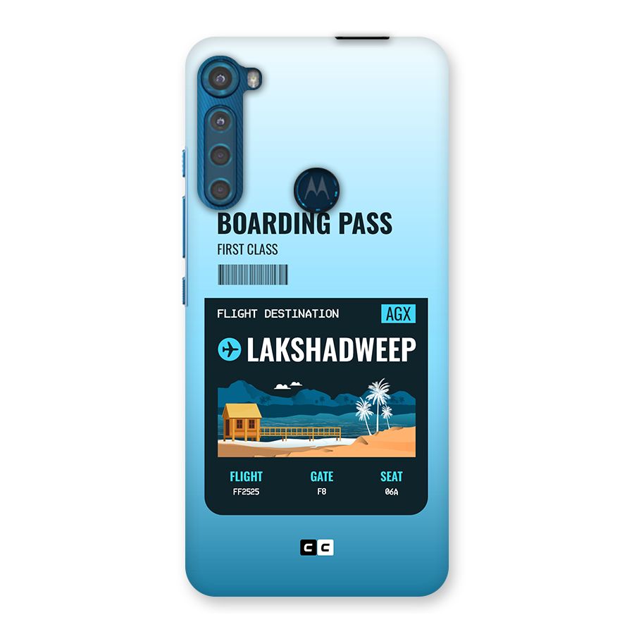 Lakshadweep Boarding Pass Back Case for Motorola One Fusion Plus