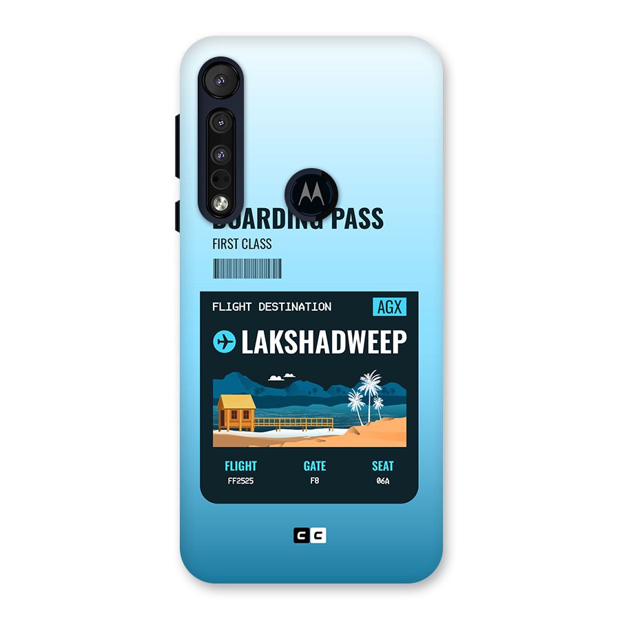 Lakshadweep Boarding Pass Back Case for Motorola One Macro