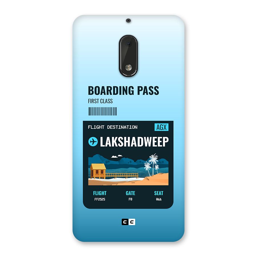 Lakshadweep Boarding Pass Back Case for Nokia 6