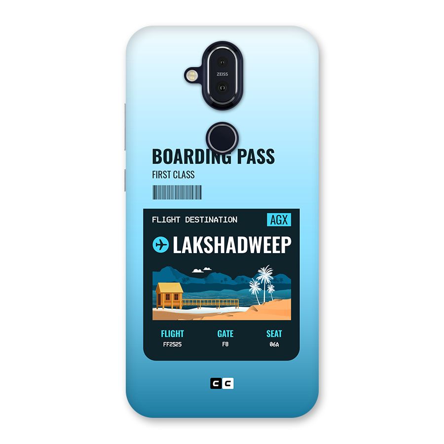 Lakshadweep Boarding Pass Back Case for Nokia 8.1