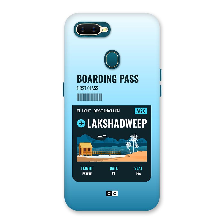 Lakshadweep Boarding Pass Back Case for Oppo A11k