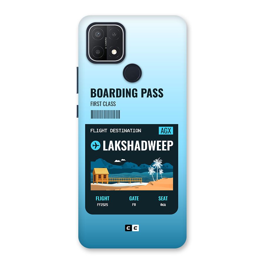 Lakshadweep Boarding Pass Back Case for Oppo A15