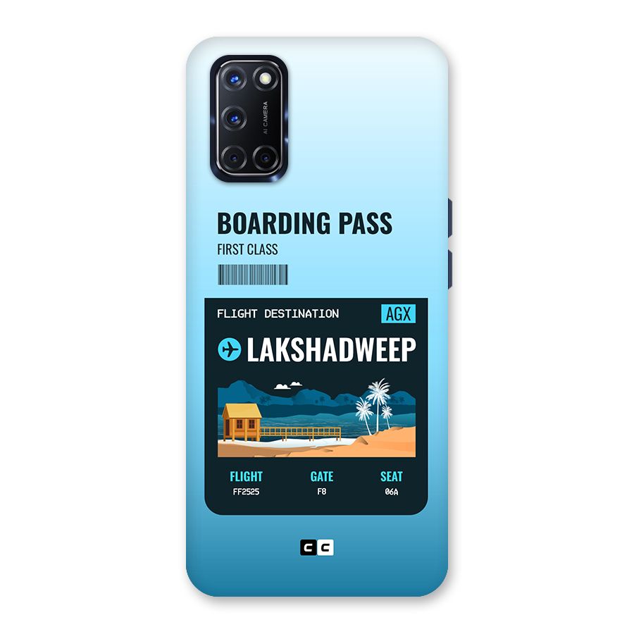 Lakshadweep Boarding Pass Back Case for Oppo A52