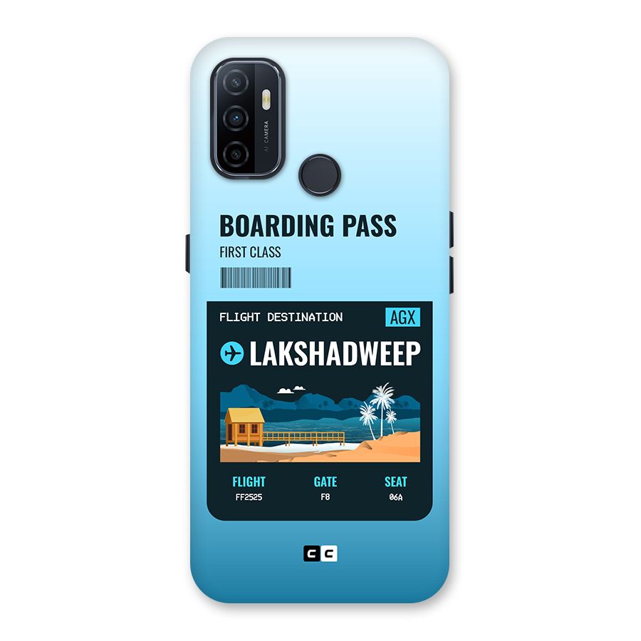 Lakshadweep Boarding Pass Back Case for Oppo A53