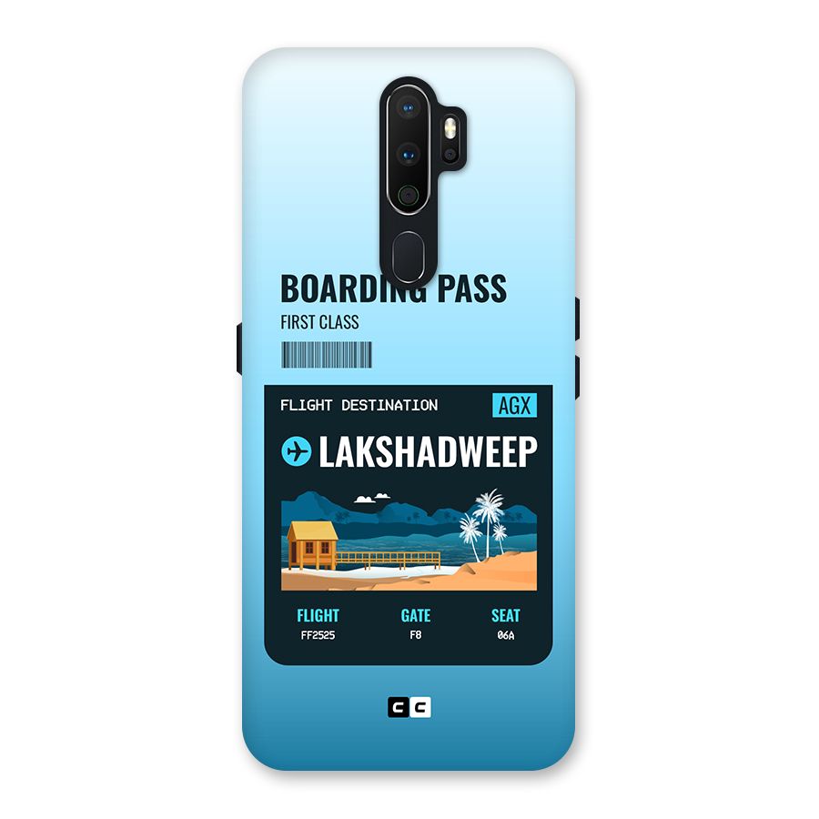 Lakshadweep Boarding Pass Back Case for Oppo A5 (2020)