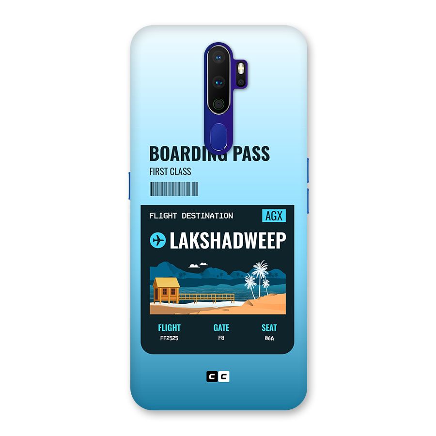 Lakshadweep Boarding Pass Back Case for Oppo A9 (2020)