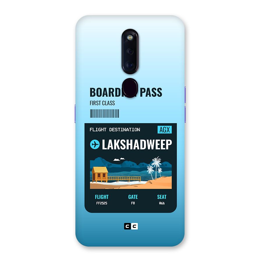 Lakshadweep Boarding Pass Back Case for Oppo F11 Pro