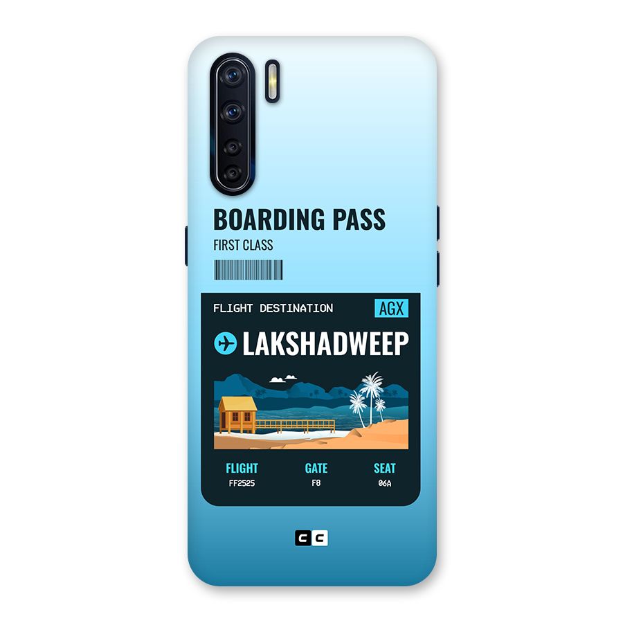 Lakshadweep Boarding Pass Back Case for Oppo F15