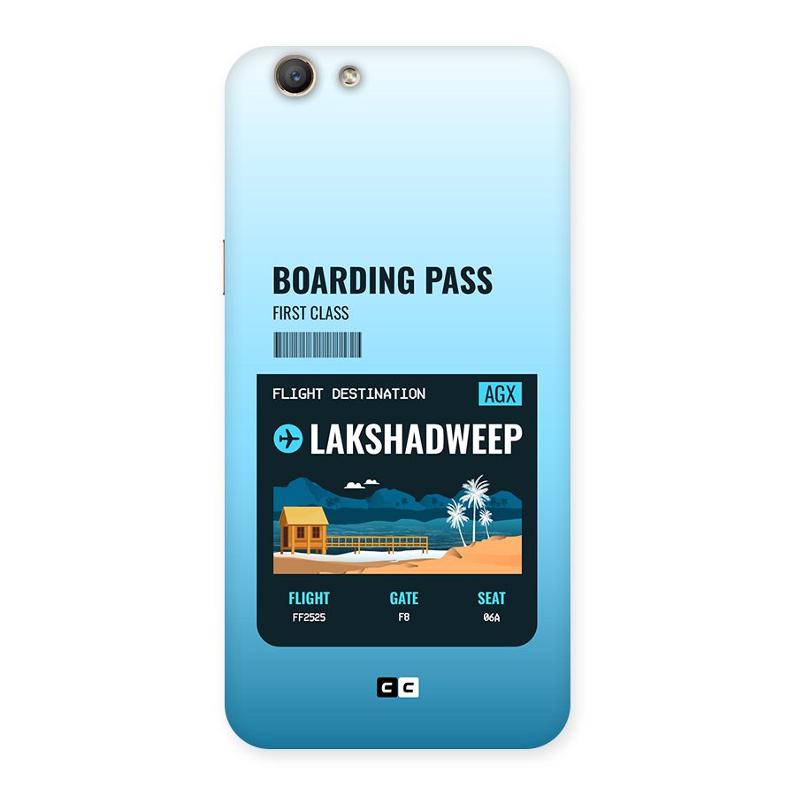 Lakshadweep Boarding Pass Back Case for Oppo F1s