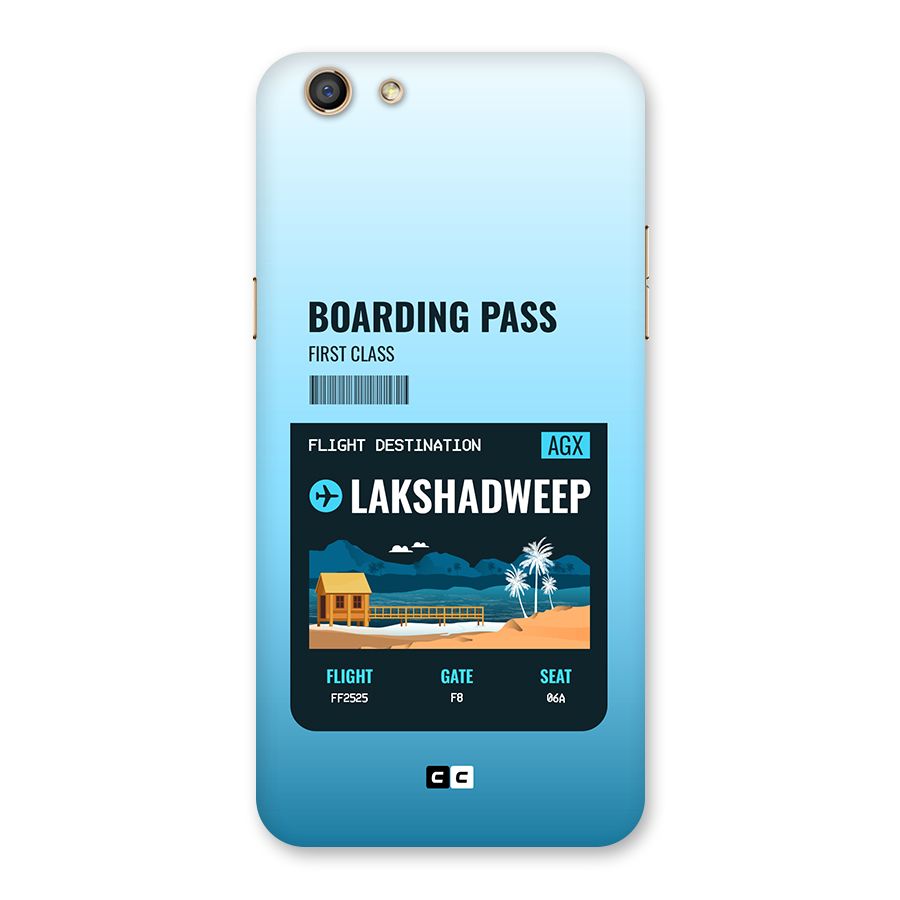 Lakshadweep Boarding Pass Back Case for Oppo F3