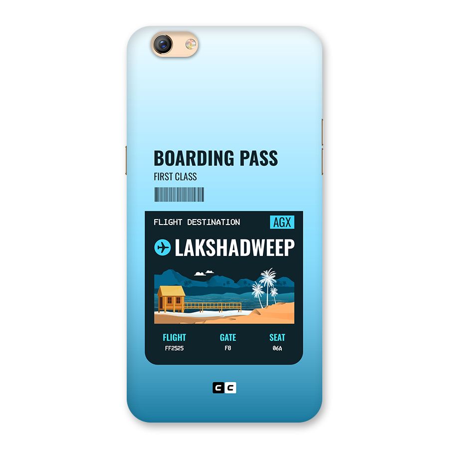 Lakshadweep Boarding Pass Back Case for Oppo F3 Plus