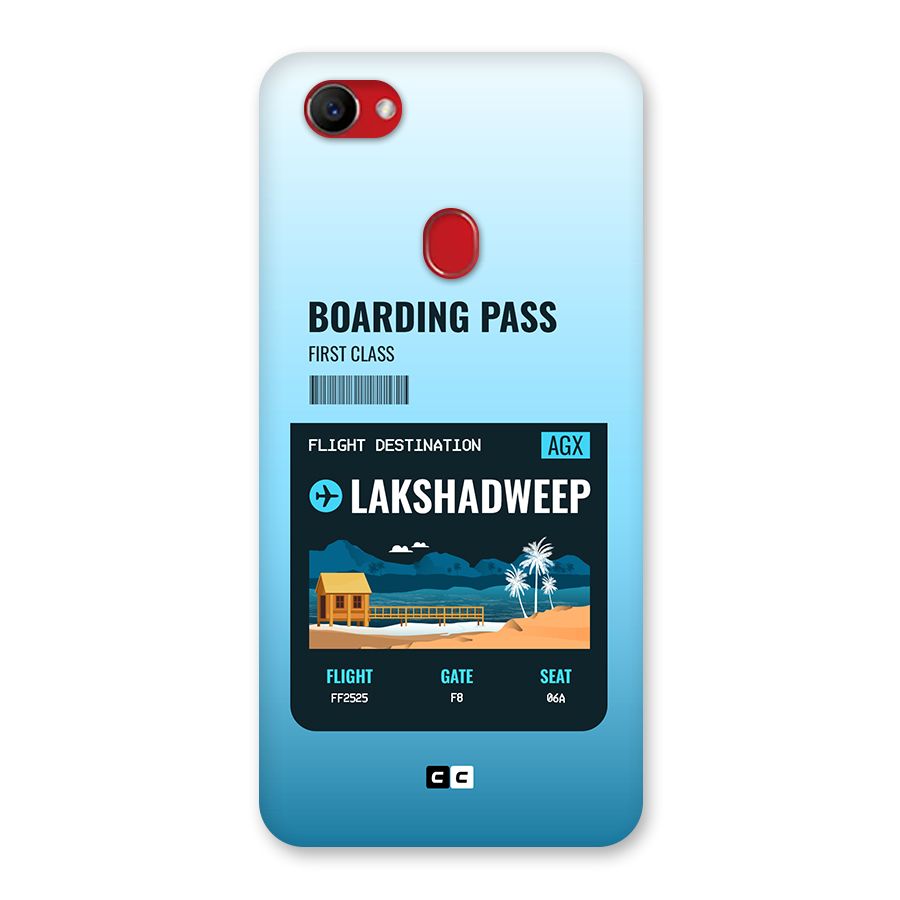 Lakshadweep Boarding Pass Back Case for Oppo F7