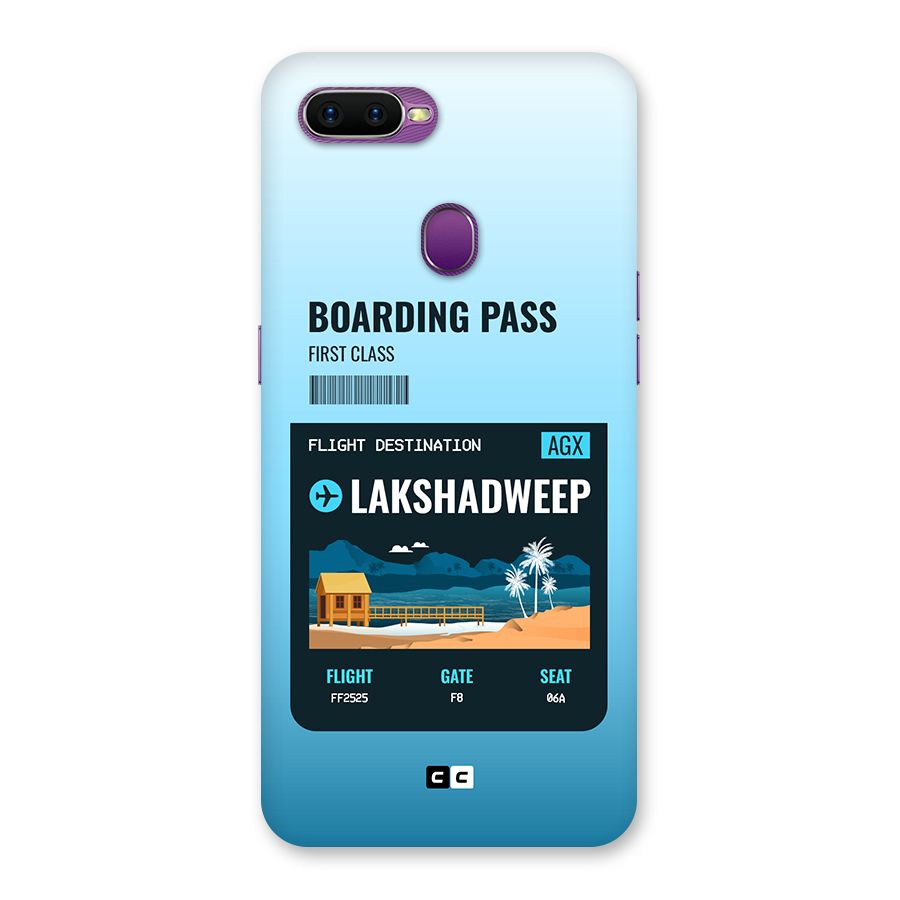 Lakshadweep Boarding Pass Back Case for Oppo F9